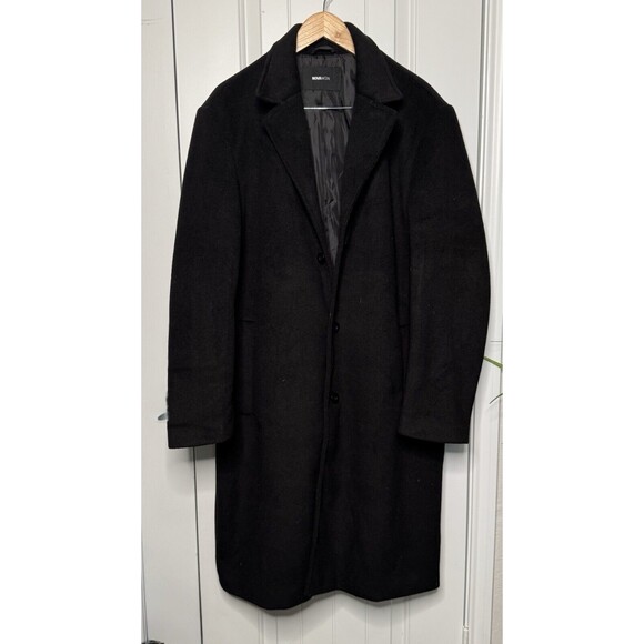 FASHION NOVA MEN’S Long Black Coat SIZE M - Picture 1 of 6